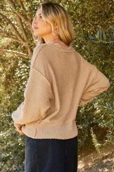 Button Down Popcorn Sweater Cardigan And the Why